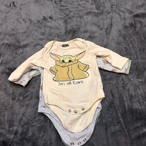 Star Wars Baby Yoda Cream Bodysuit